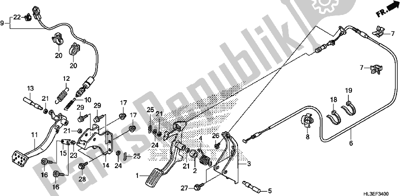 Tutte le parti per il Pedale del Honda SXS 700M4P 2019