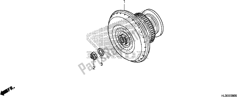 All parts for the Torque Converter of the Honda SXS 700M4P 2019