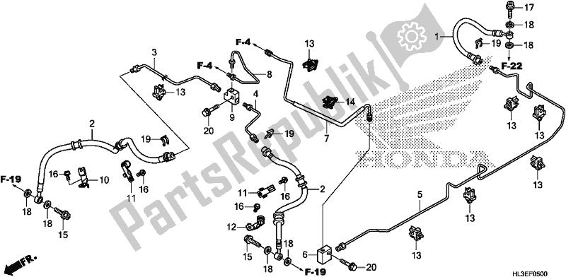 Toutes les pièces pour le Tuyau De Frein du Honda SXS 700M4P 2020