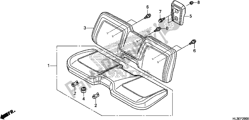 Toutes les pièces pour le Siège Avant du Honda SXS 700M4P 2020