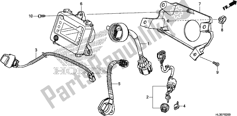 Alle onderdelen voor de Meter/switch van de Honda SXS 700M4P 2020