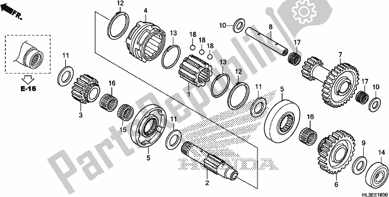 Alle onderdelen voor de Achteruitversnelling van de Honda SXS 700M4P 2020