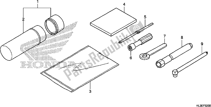Todas las partes para Herramienta de Honda SXS 700M4P 2020