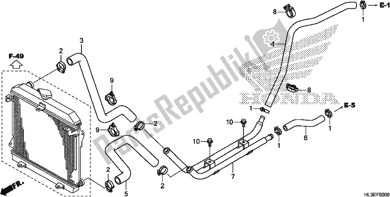 Toutes les pièces pour le Water Pipe/water Hose du Honda SXS 700M4P 2020