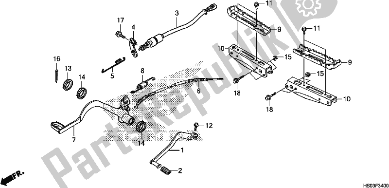 Tutte le parti per il Pedal/step del Honda TRX 250 TM 2017