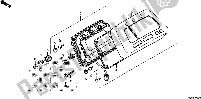 Alle onderdelen voor de Meter van de Honda TRX 250 TM 2018