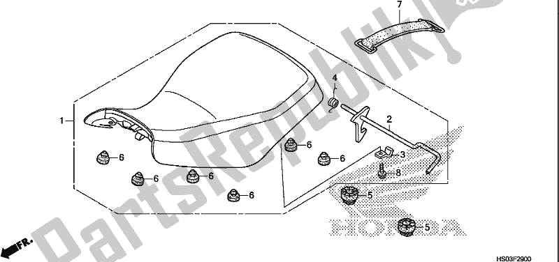 Tutte le parti per il Posto A Sedere del Honda TRX 250 TM 2018