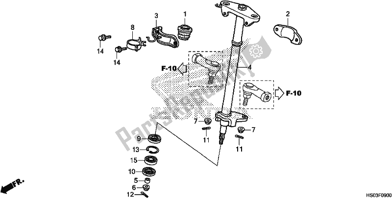 Todas las partes para Eje De Dirección de Honda TRX 250 TM 2018