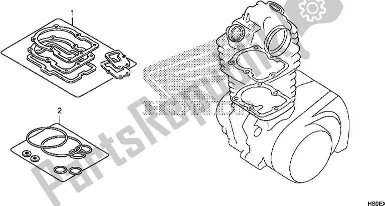 Todas las partes para Kit De Juntas A de Honda TRX 250 TM1 2020