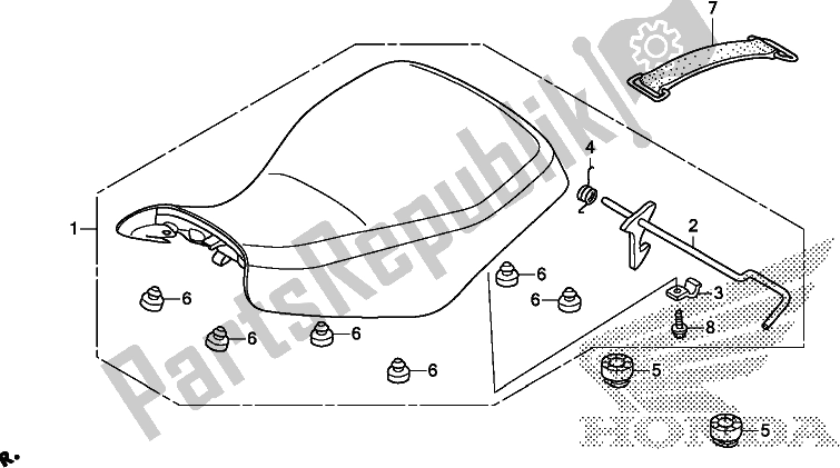 Tutte le parti per il Posto A Sedere del Honda TRX 250 TM1 2020