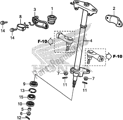 Tutte le parti per il Albero Dello Sterzo del Honda TRX 250 TM1 2020