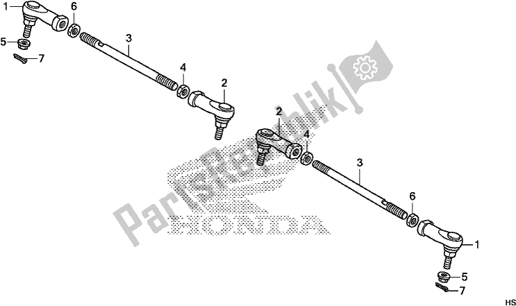 Tutte le parti per il Tirante del Honda TRX 250 TM1 2020