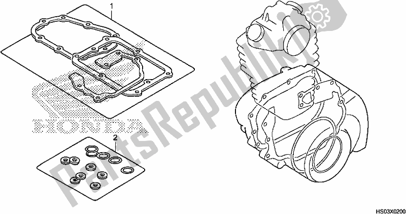 Wszystkie części do Zestaw Uszczelek B Honda TRX 250 TM1 TM 2019