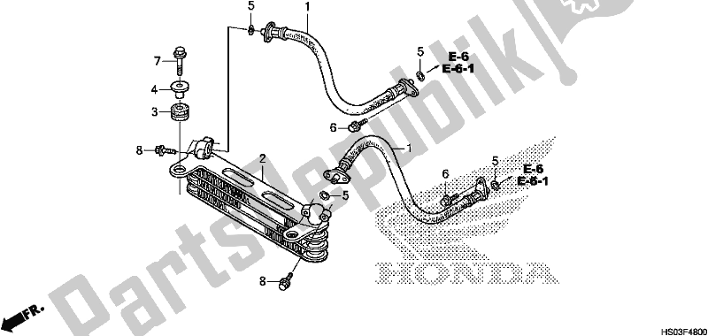 Todas las partes para Enfriador De Aceite de Honda TRX 250 TM1 TM 2019