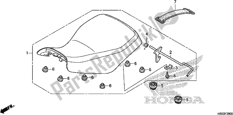 Todas las partes para Asiento de Honda TRX 250 TM1 TM 2019