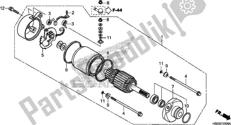 Todas las partes para Motor De Arranque de Honda TRX 250 TM1 TM 2019