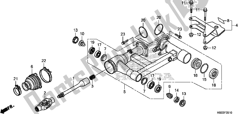 Wszystkie części do Wahacz Honda TRX 250 TM1 TM 2019