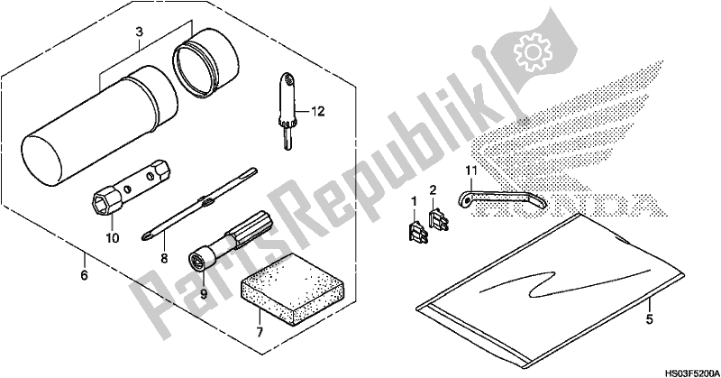 All parts for the Tools of the Honda TRX 250 TM1 TM 2019