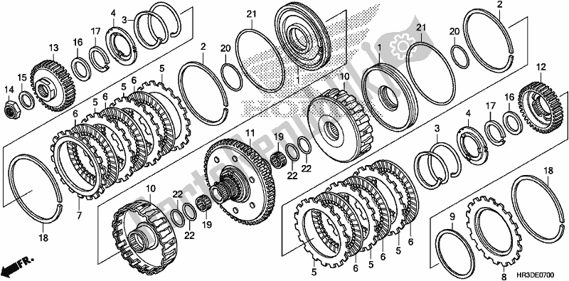 Todas las partes para Embrague de Honda TRX 420 FA1 2020