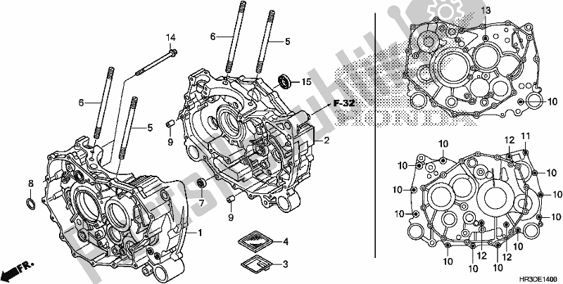 Todas las partes para Caja Del Cigüeñal de Honda TRX 420 FA1 2020