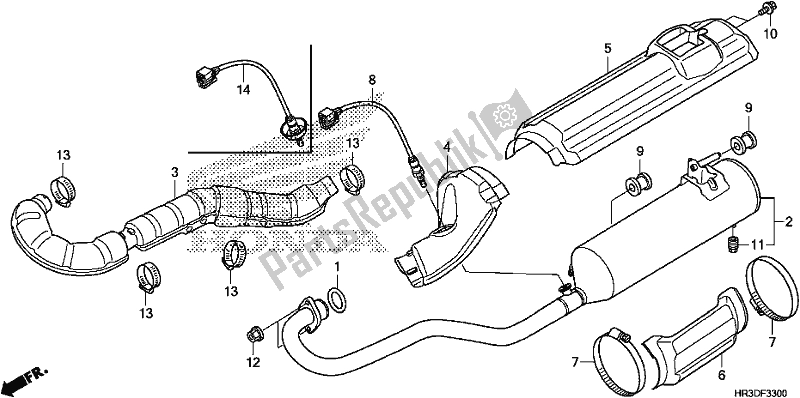 Todas las partes para Silenciador De Escape de Honda TRX 420 FA1 2020