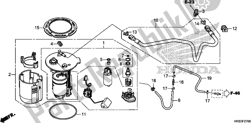 Wszystkie części do Pompa Paliwowa Honda TRX 420 FA1 2020