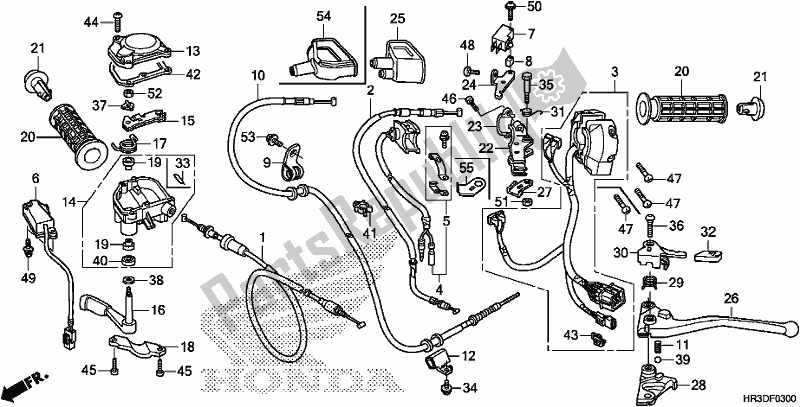 Todas las partes para Handle Lever/switch/cable de Honda TRX 420 FA1 2020