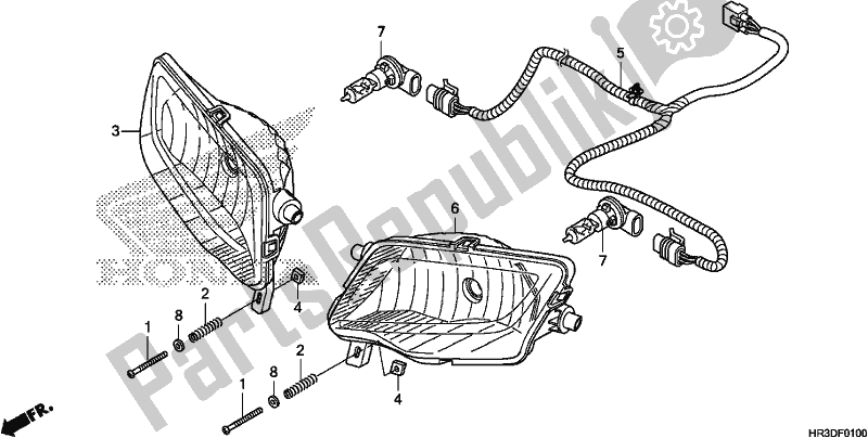 Todas las partes para Faro de Honda TRX 420 FA1 2020