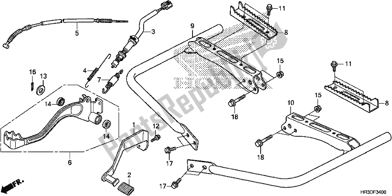 Todas las partes para Pedal/step de Honda TRX 420 FA1 2020