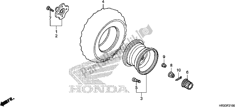 Todas las partes para Rueda Trasera de Honda TRX 420 FA1 2020