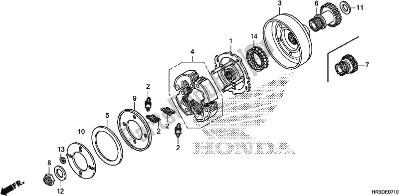 Wszystkie części do Sprz? G? O Rozruchowe Honda TRX 420 FA1 2020