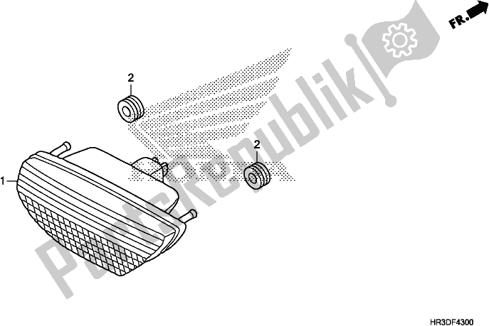 Todas las partes para Luz De La Cola de Honda TRX 420 FA1 2020