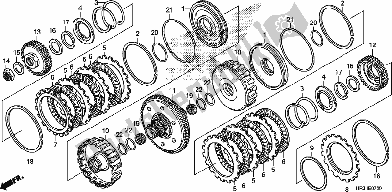 Todas las partes para Embrague de Honda TRX 420 FA2 2017