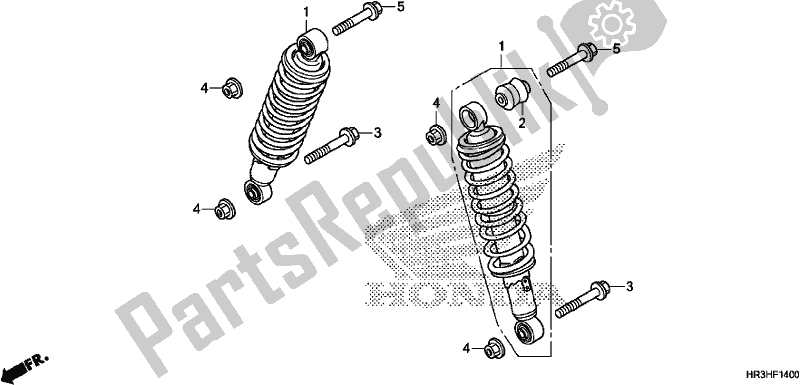 Toutes les pièces pour le Coussin Avant du Honda TRX 420 FA2 2017