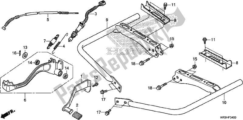 Toutes les pièces pour le Pedal/step du Honda TRX 420 FA2 2017