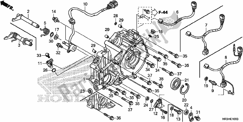 Todas las partes para Tapa Trasera Del Cárter de Honda TRX 420 FA2 2017