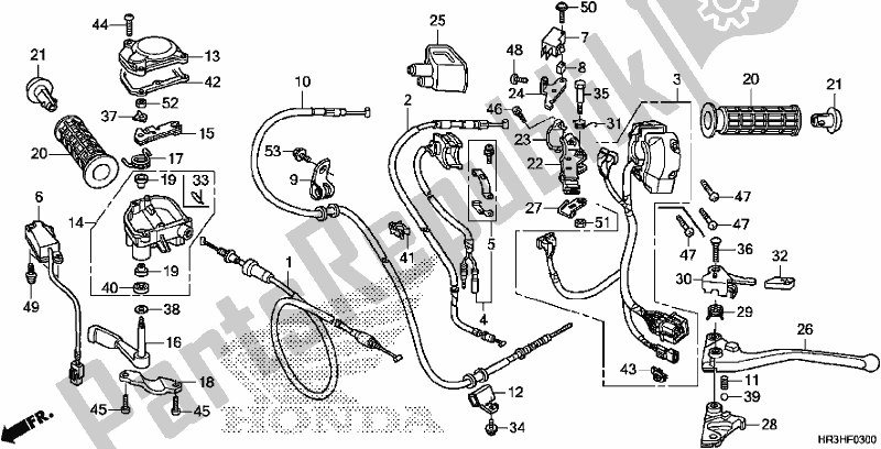 Todas las partes para Interruptor / Cable de Honda TRX 420 FA2 2017