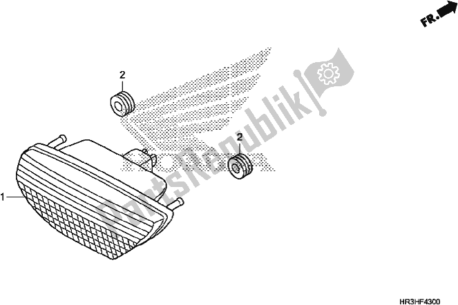 Todas las partes para Luz De La Cola de Honda TRX 420 FA2 2017