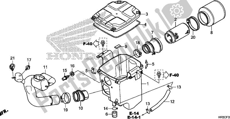 All parts for the Air Cleaner of the Honda TRX 420 FA2 2019