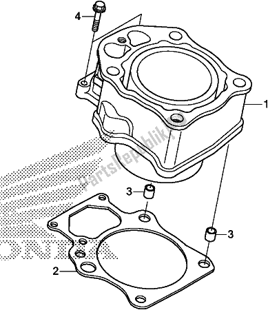 All parts for the Cylinder of the Honda TRX 420 FA2 2019