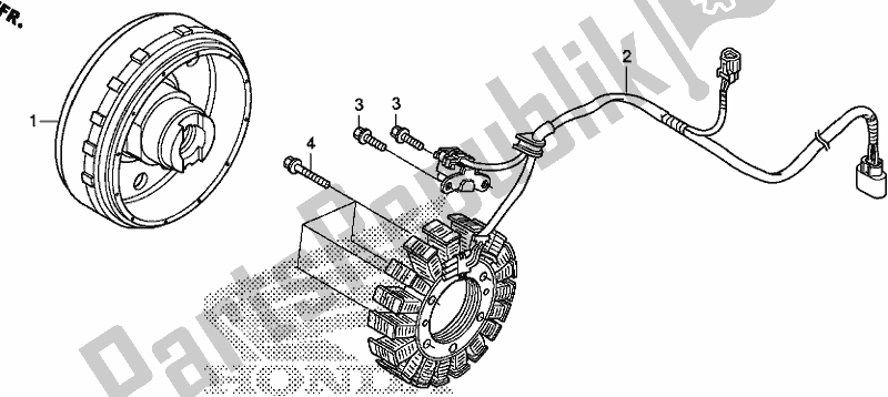 All parts for the Generator of the Honda TRX 420 FA2 2019