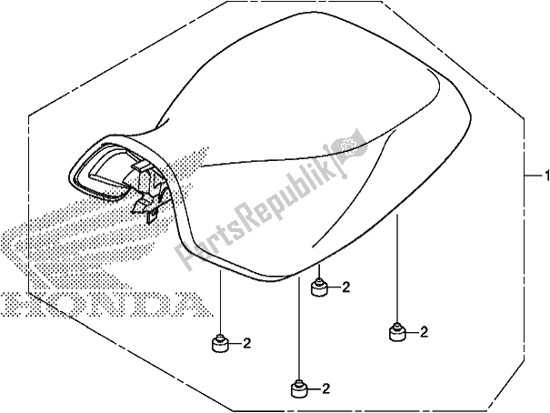 All parts for the Seat of the Honda TRX 420 FA2 2019