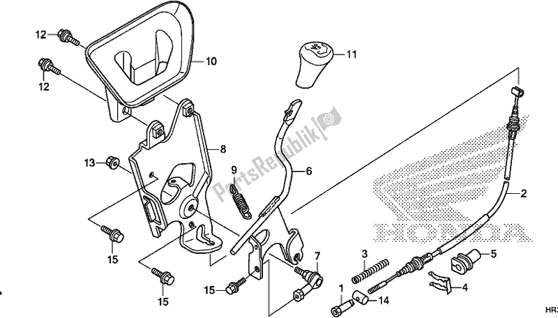 All parts for the Select Lever of the Honda TRX 420 FA2 2019