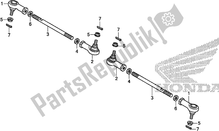 All parts for the Tie Rod of the Honda TRX 420 FA2 2019