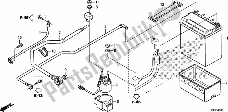 All parts for the Battery of the Honda TRX 420 FA2 2020