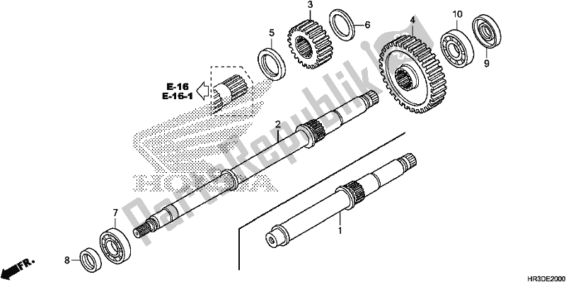 All parts for the Final Shaft of the Honda TRX 420 FA2 2020