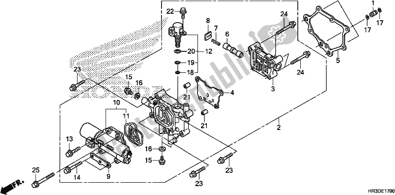 All parts for the Main Valve Body of the Honda TRX 420 FA2 2020