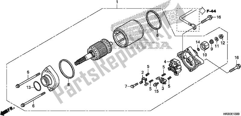 All parts for the Starter Motor of the Honda TRX 420 FA2 2020