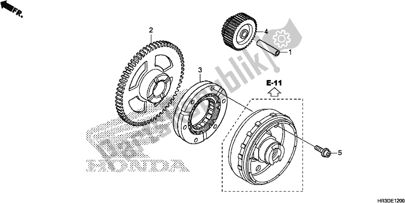 All parts for the Starting Gear of the Honda TRX 420 FA2 2020