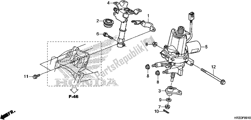 Todas as partes de Steering Shaft (eps) do Honda TRX 420 FA2 2020